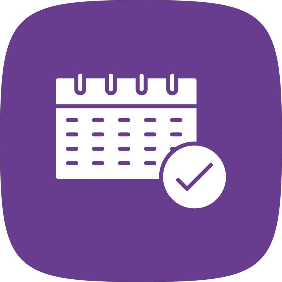 Calendar Glyph Round Corner vector