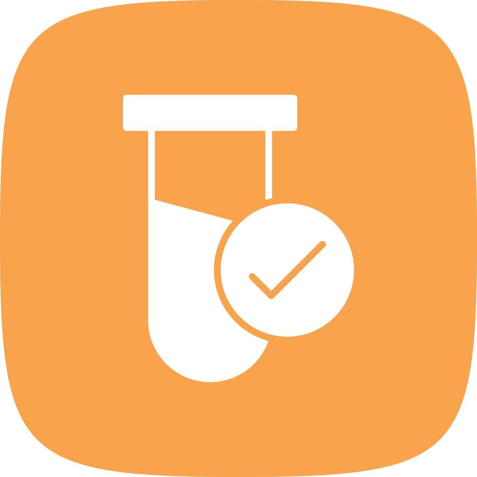 Test Tube Glyph Round Corner vector