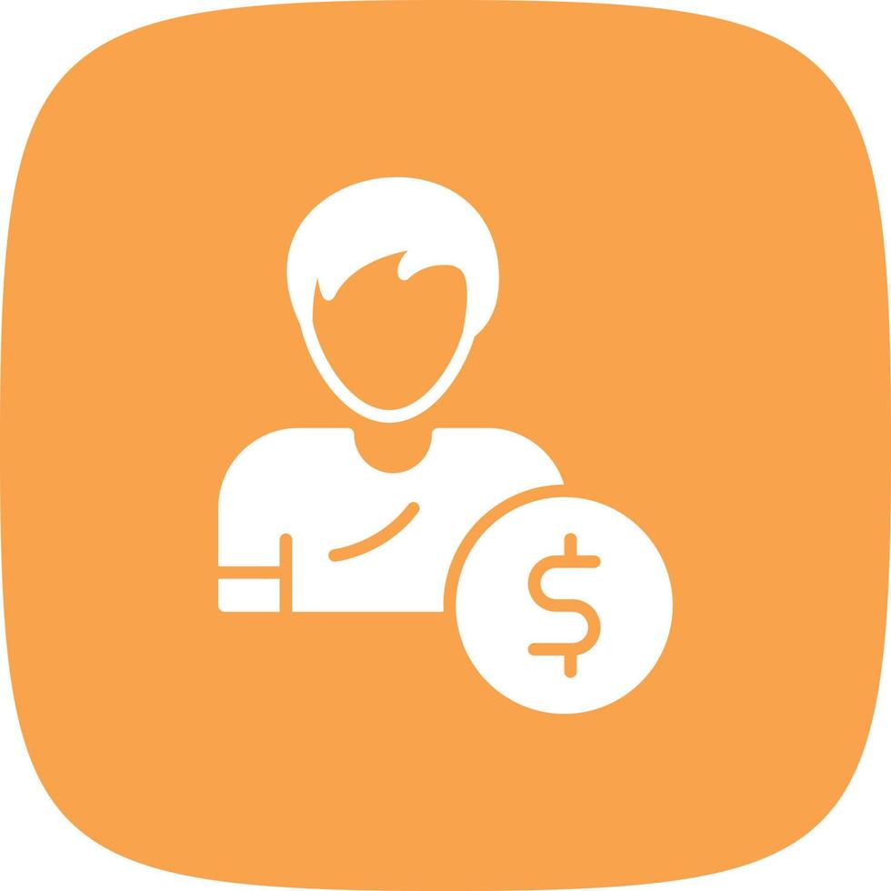 Donor Glyph Round Corner vector