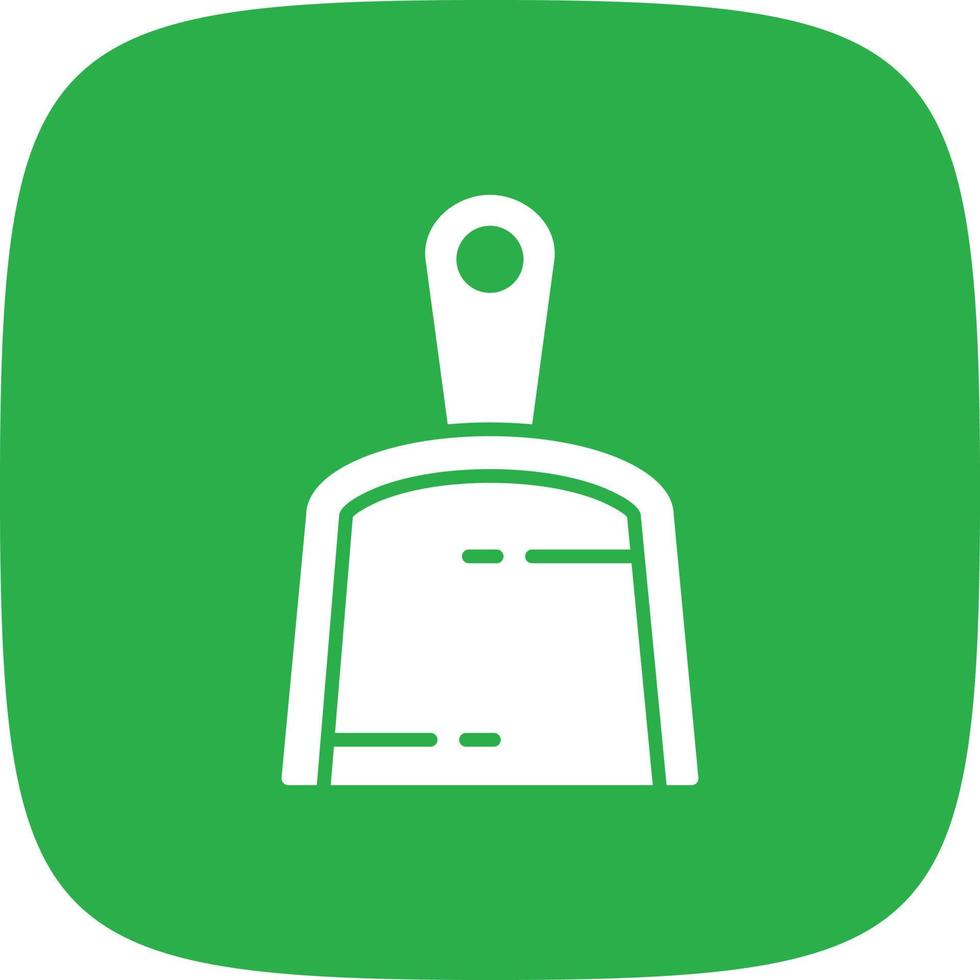 Dustpan Glyph Round Corner vector