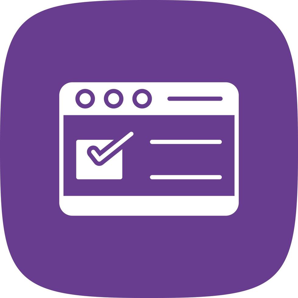 Browser Glyph Round Corner vector