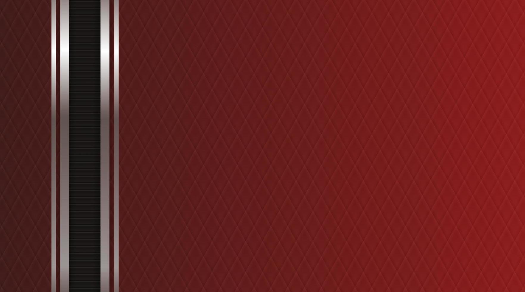 fondo rojo de textura cuadrada, con rayas negras y plateadas vector