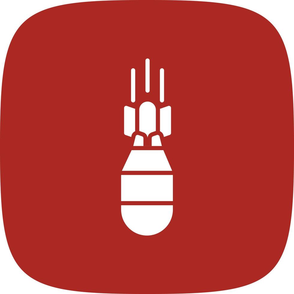 Bomb Glyph Round Corner vector