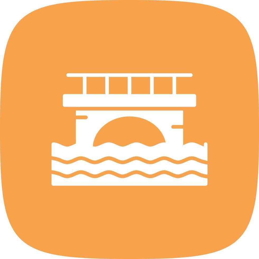 Bridge Glyph Round Corner vector