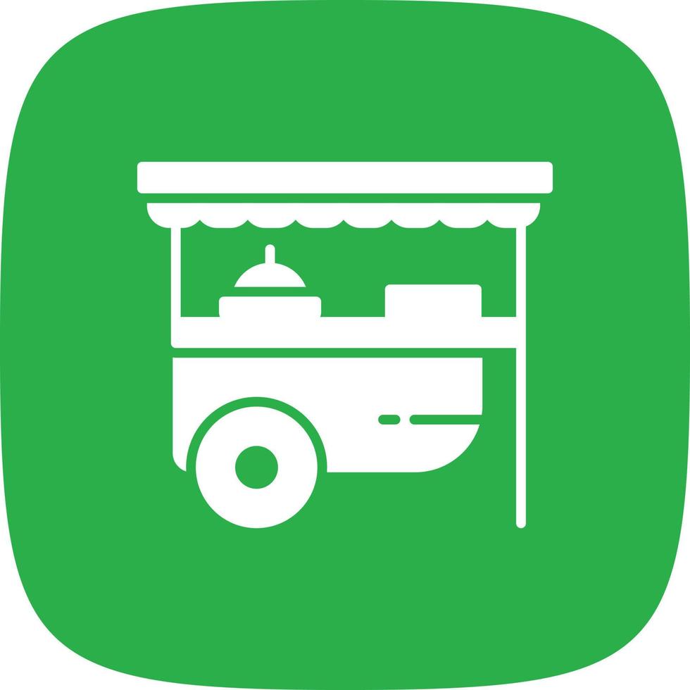 Food Cart Glyph Round Corner vector