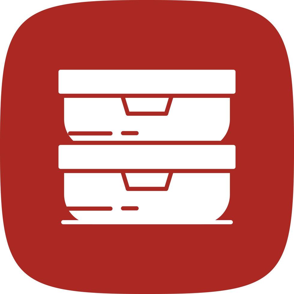 Food Delivery Box Glyph Round Corner vector