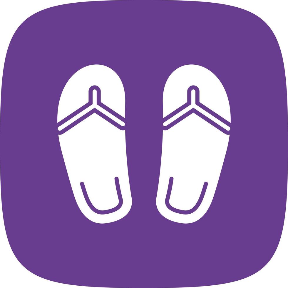 Flip Flops Glyph Round Corner vector