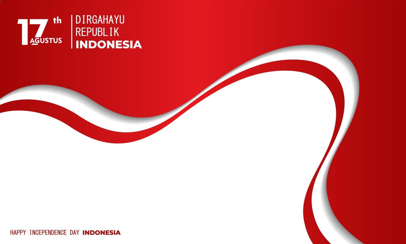 17 august. indonesia happy independence day greeting card vector