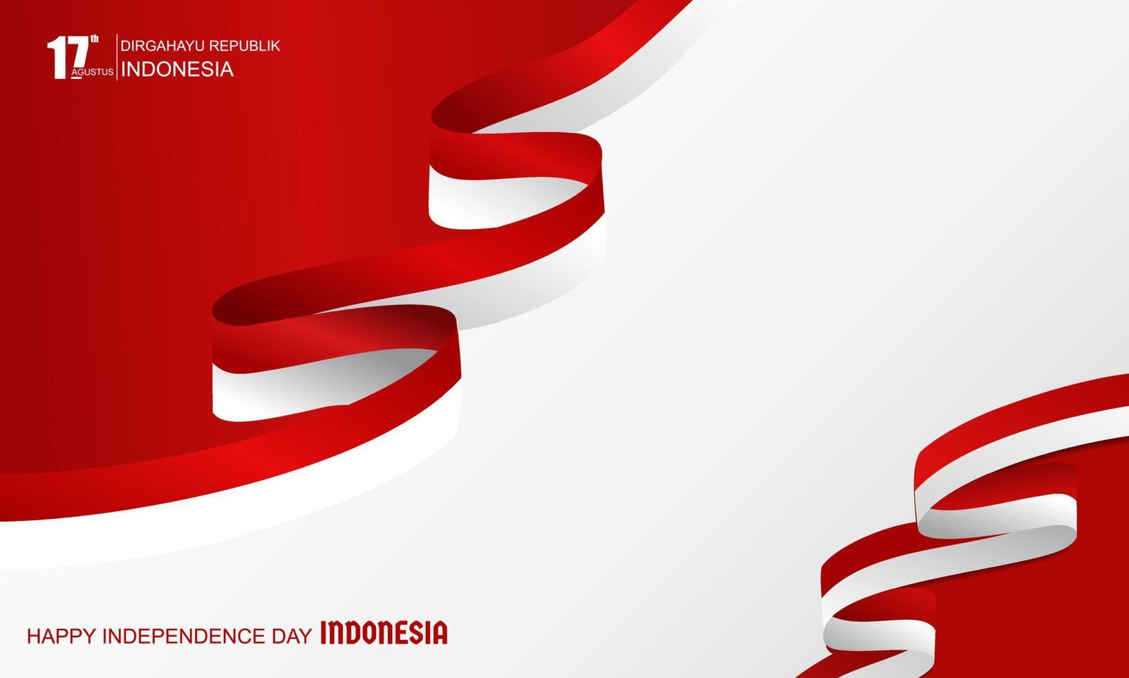 17 august. Happy Independence Day Republic Of Indonesia, Background Design vector