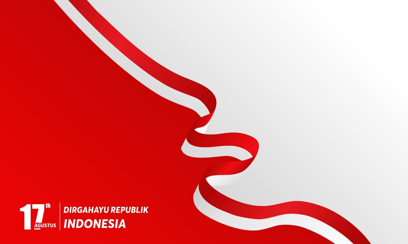 17 august. Happy Independence Day Republic Of Indonesia, Background Design vector