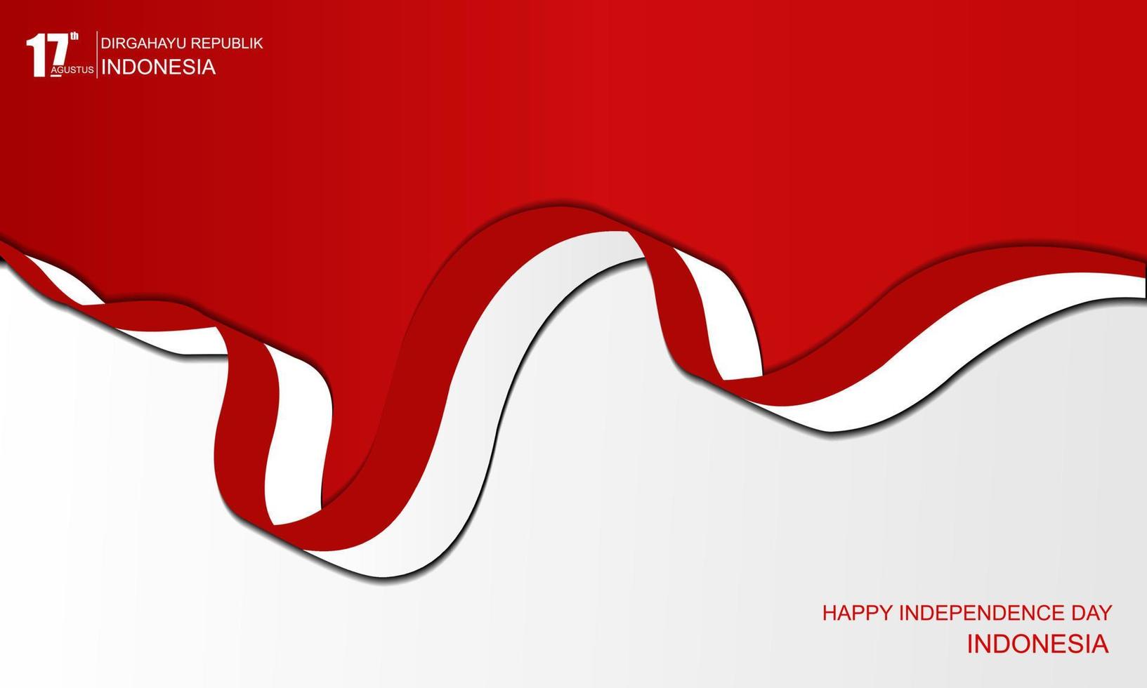 17 august. Happy Independence Day Republic Of Indonesia, Background Design vector