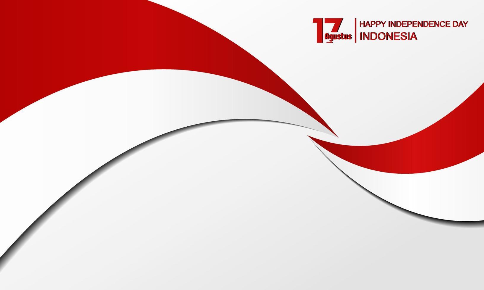 17 de agosto feliz día de la independencia república de indonesia, diseño de fondo vector