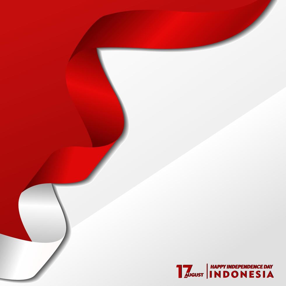 17 de agosto feliz día de la independencia república de indonesia, diseño de fondo vector