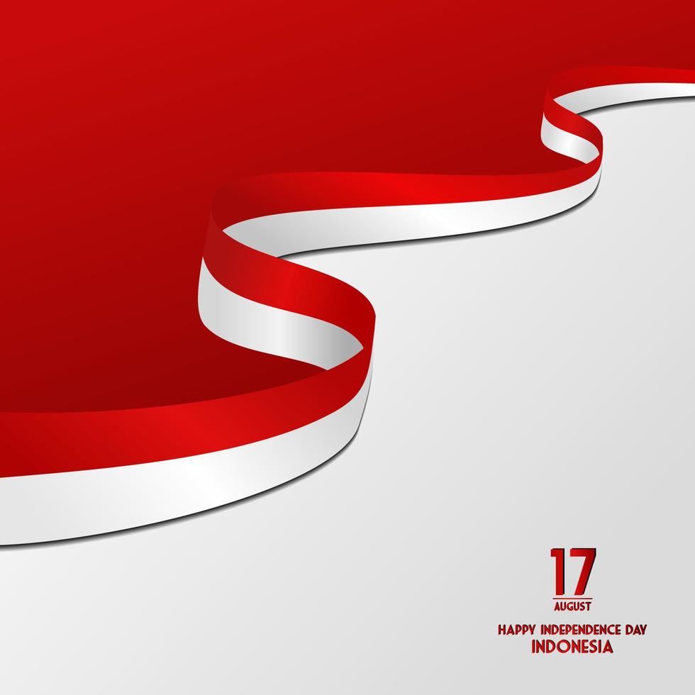 17 august. Happy Independence Day Republic Of Indonesia, Background Design vector