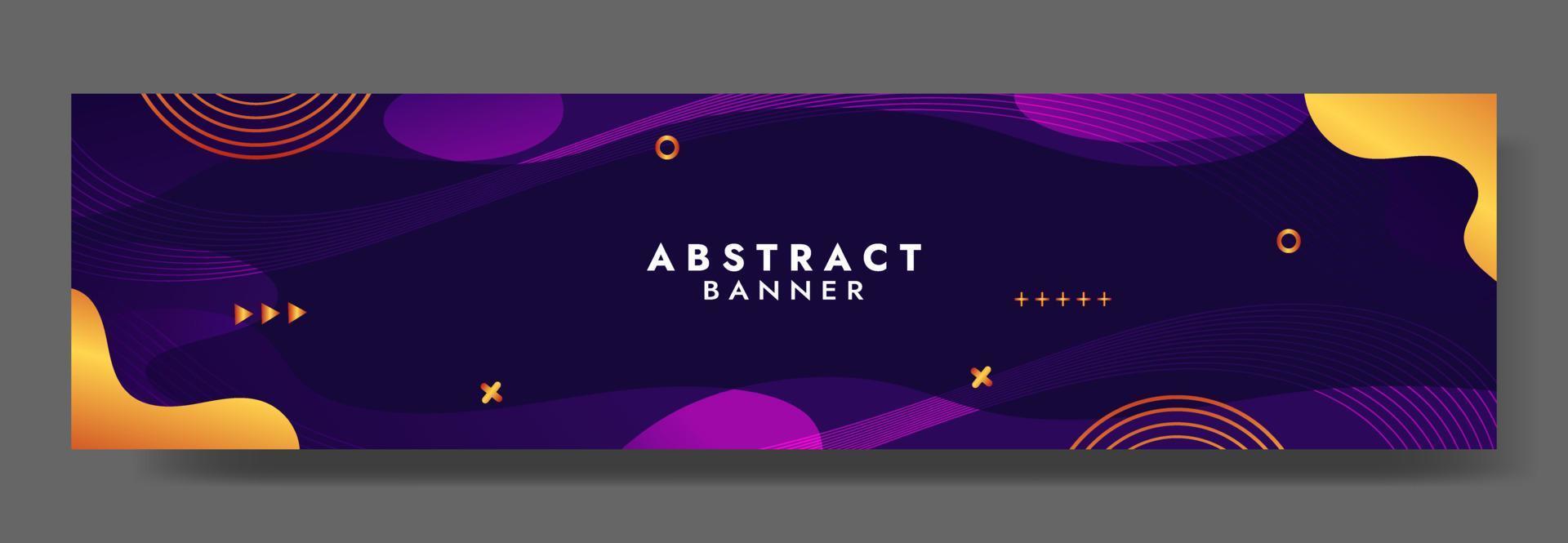 Abstract Blue Fluid Wave Banner Template vector