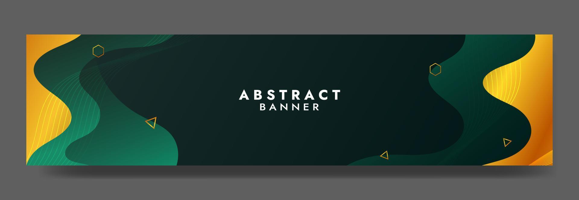 Abstract Green Luxury Fluid Wave Banner Template vector