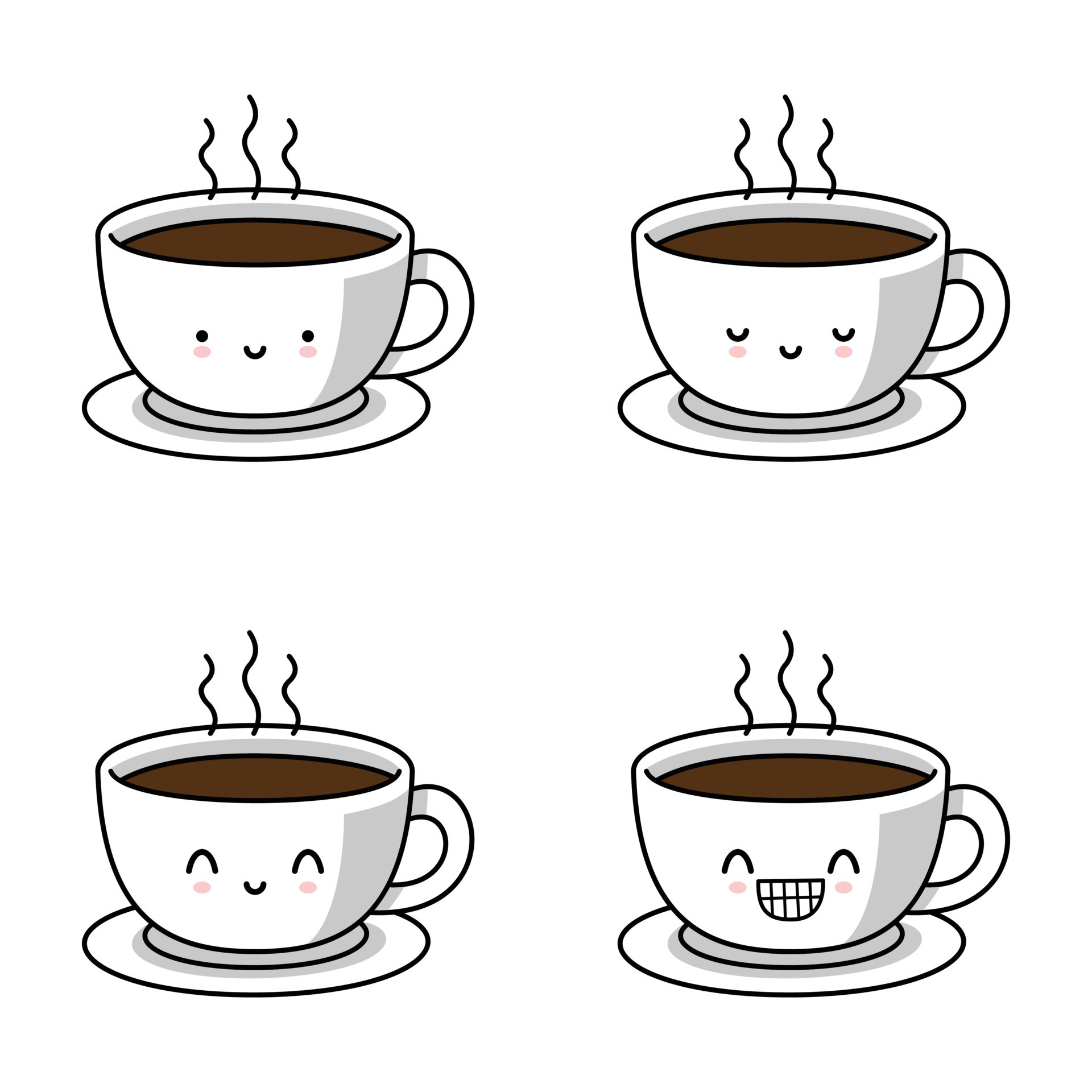 vector illustration of cute coffee cup emoji 9921883 Vector Art at Vecteezy