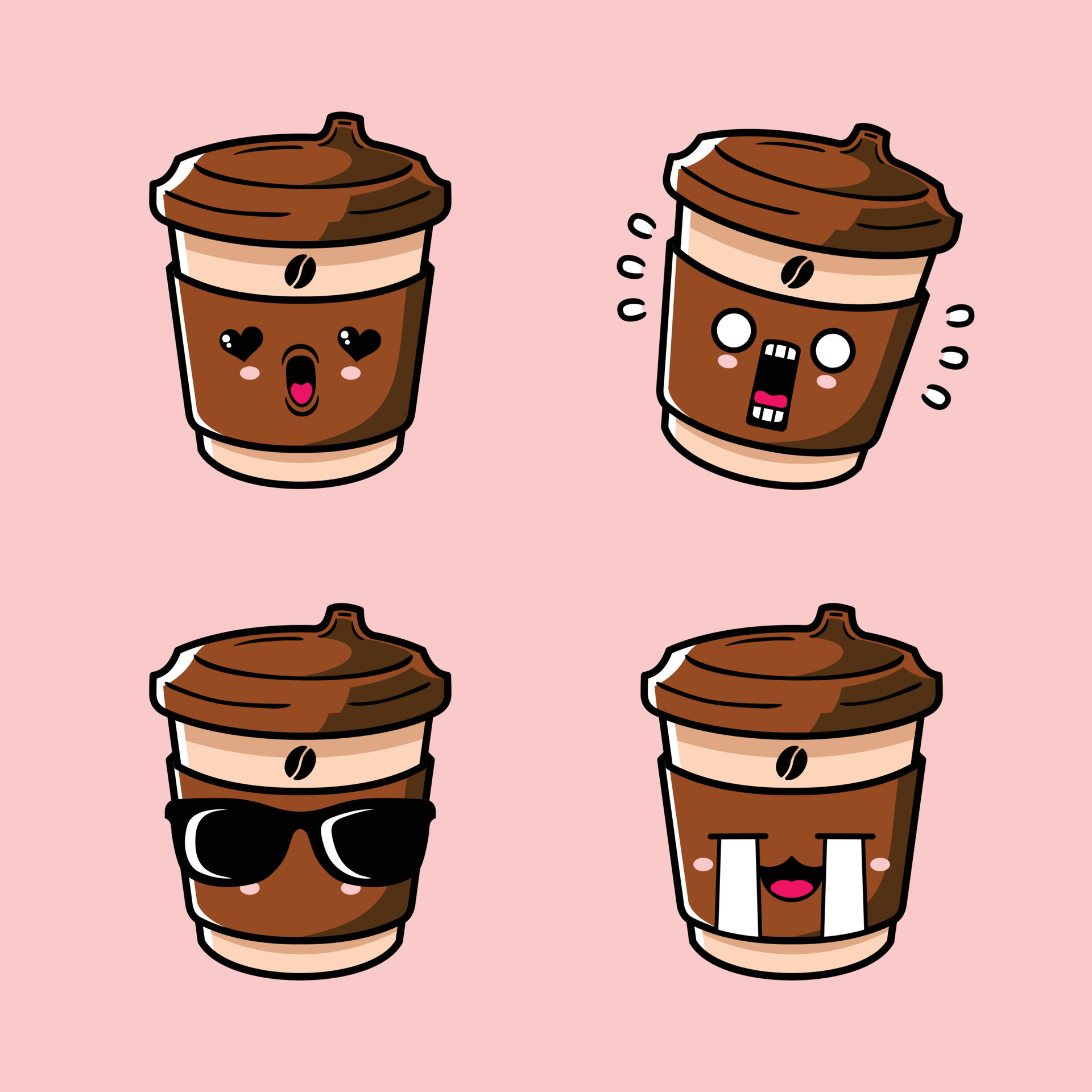 vector illustration of cute hot coffee emoji 9921890 Vector Art at Vecteezy
