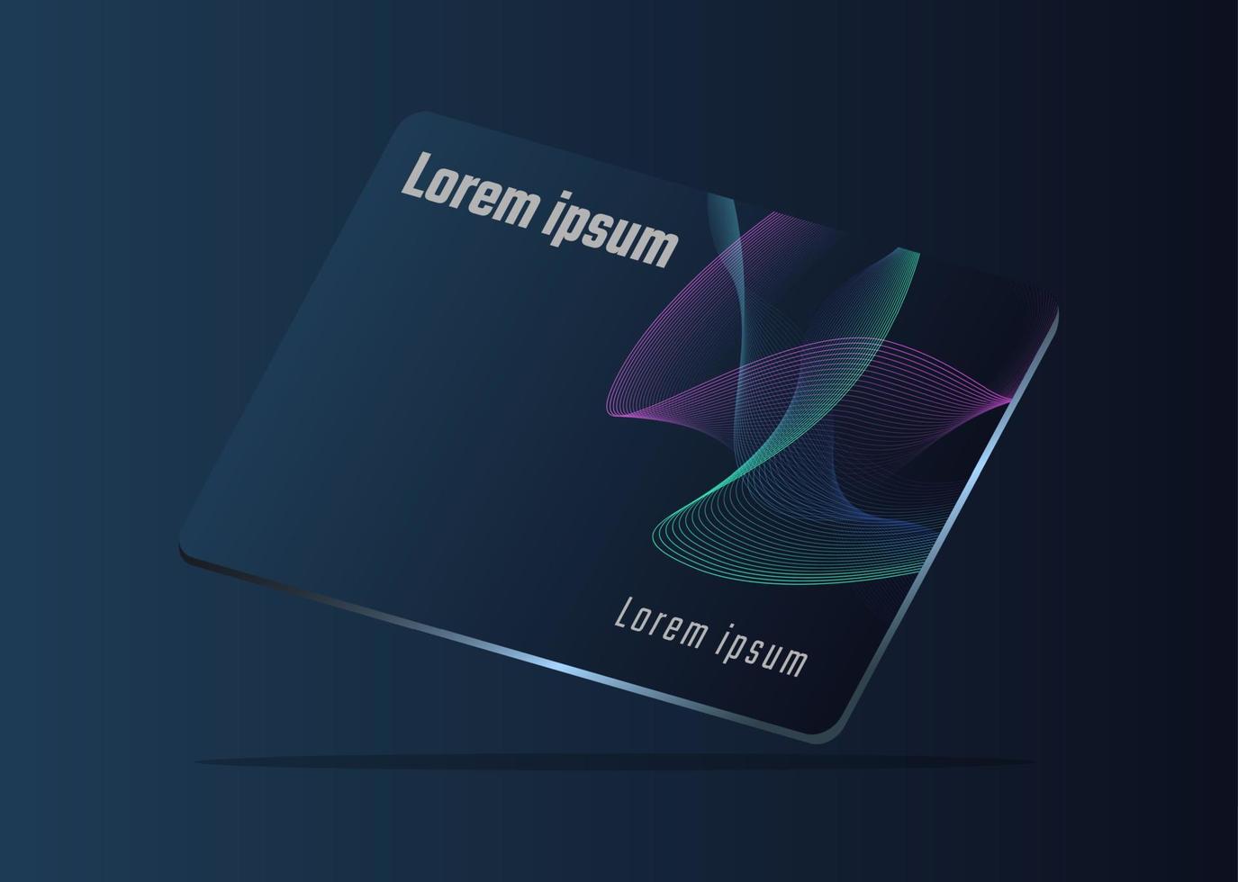 Isometric plastic card with abstract design vector
