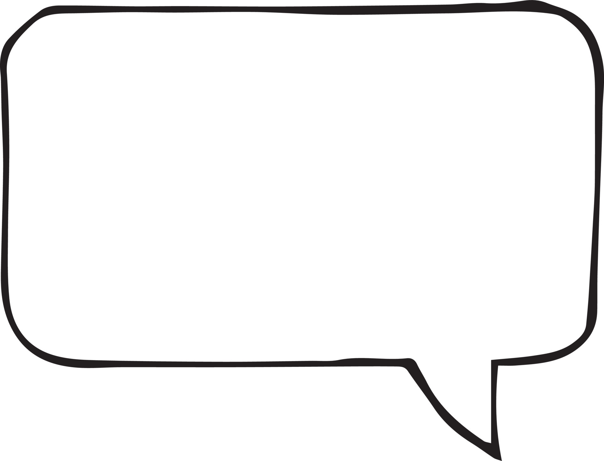 stock vector illustration drawing in doodle style. speech bubble. Cute drawing of a speech