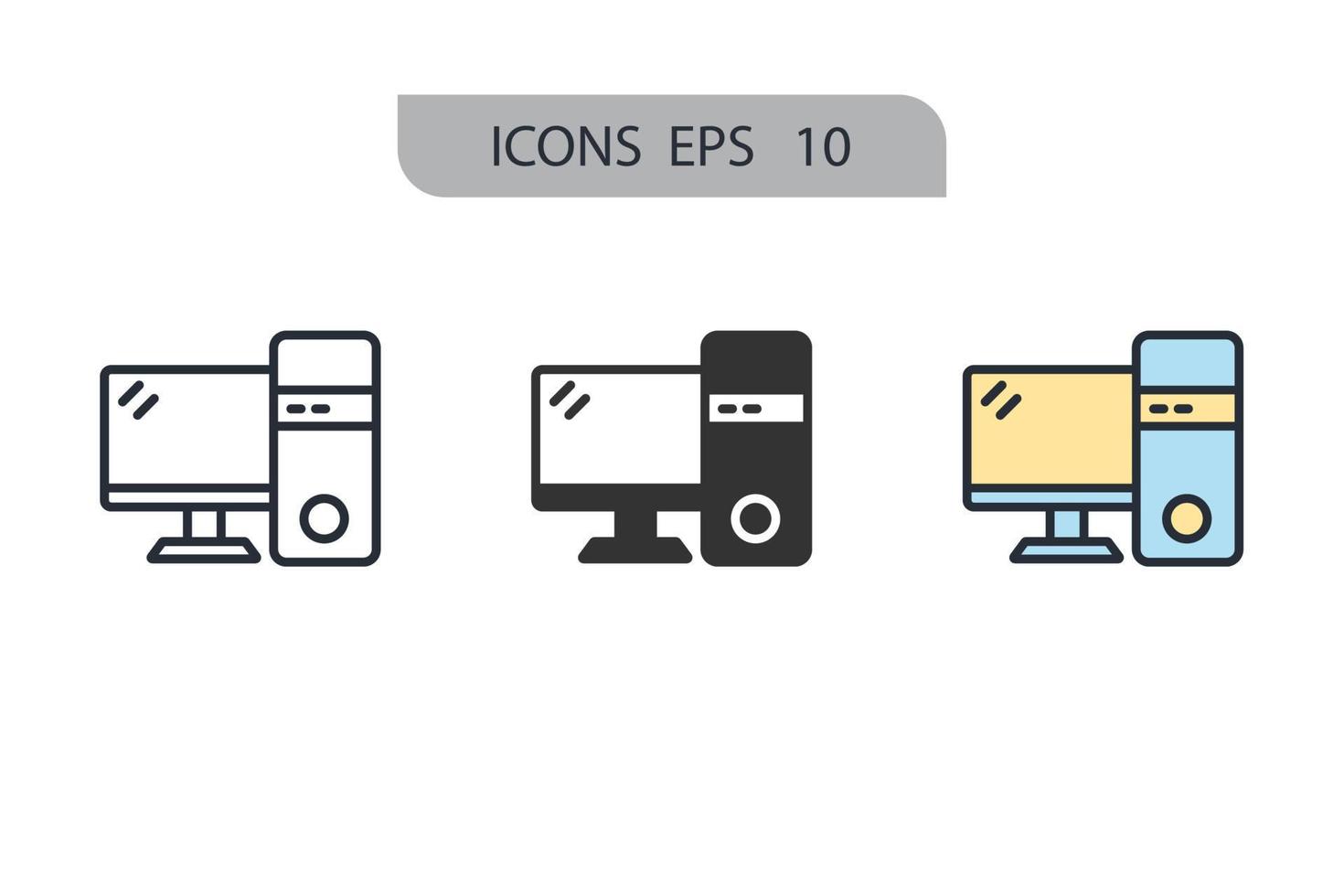 computer icons  symbol vector elements for infographic web