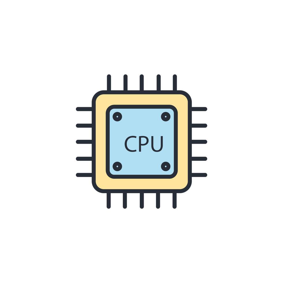 cpu icons  symbol vector elements for infographic web