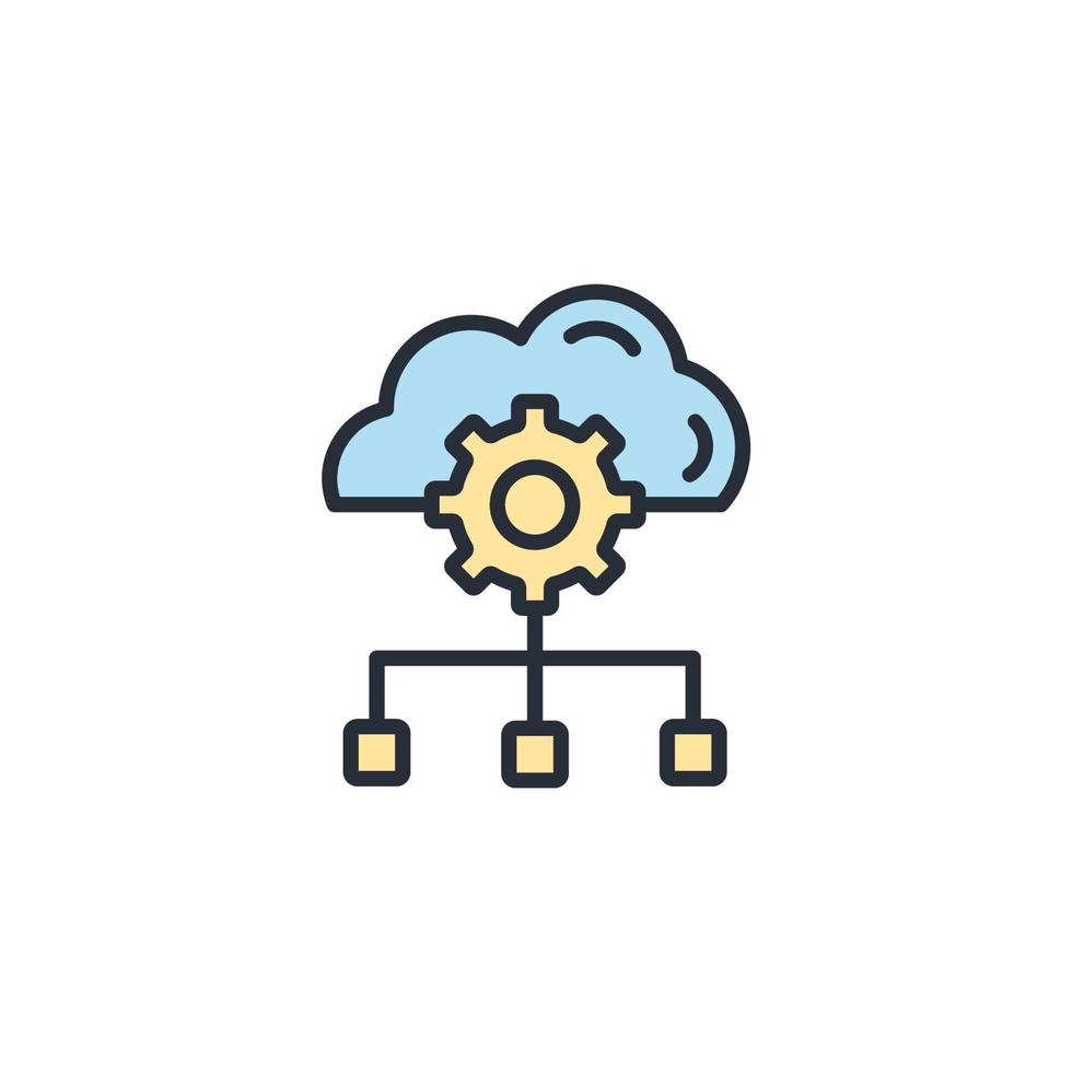 Cloud Computing icons  symbol vector elements for infographic web