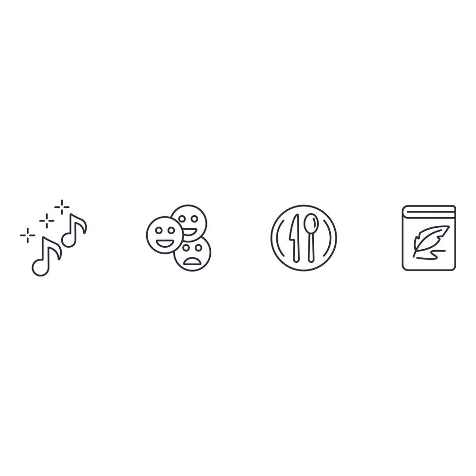 Culture icons set . Culture pack symbol vector elements for infographic web