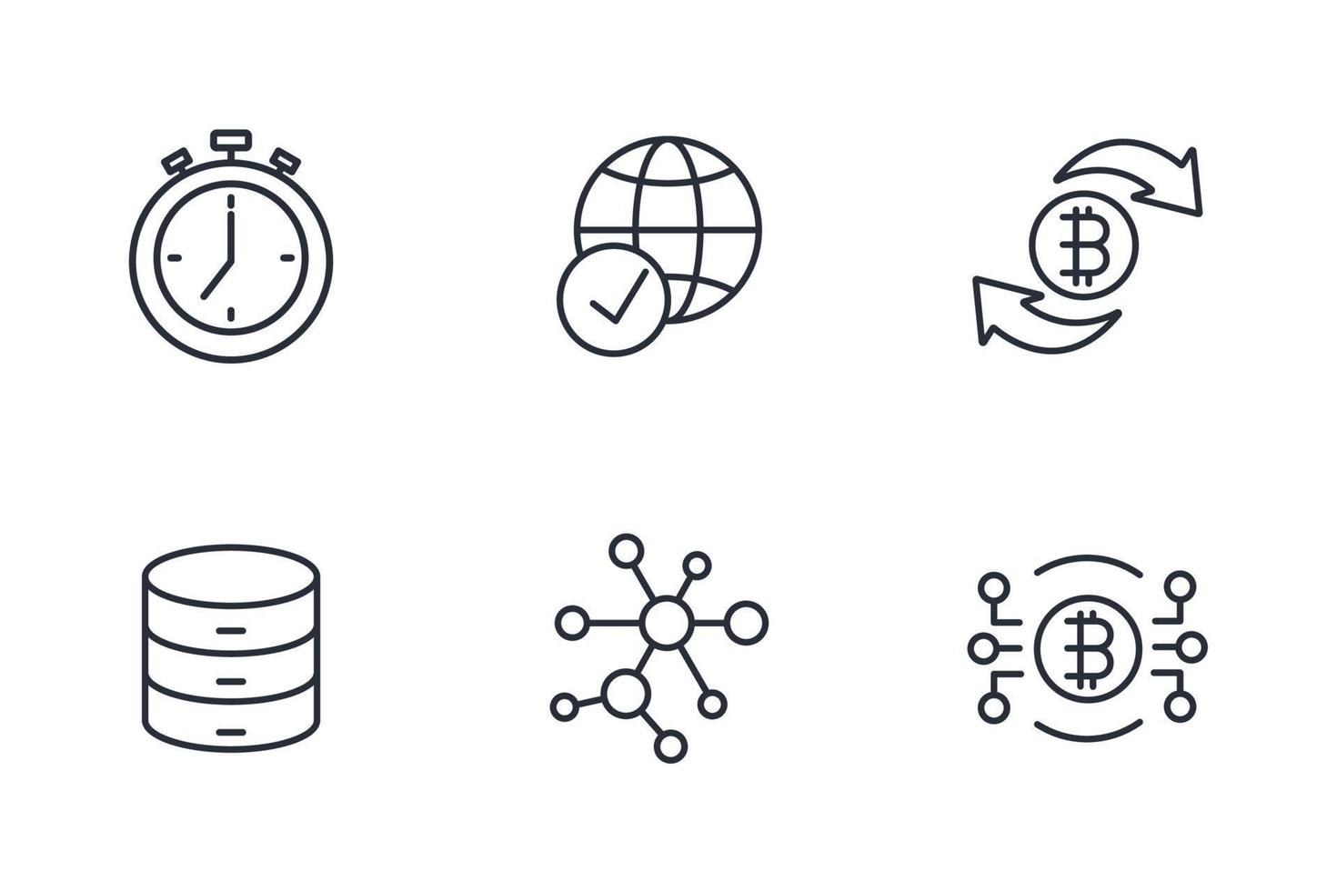 Block chain  icons set . Block chain  pack symbol vector elements for infographic web