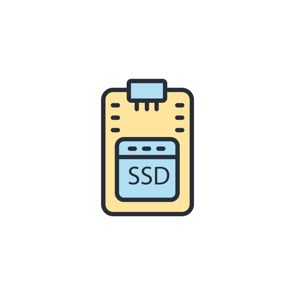 ssd iconos símbolo elementos vectoriales para infografía web vector