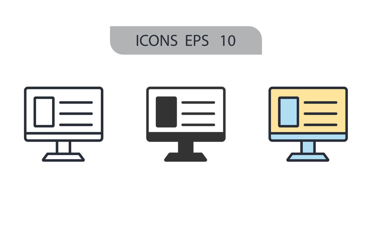 iconos de sitio web símbolo elementos vectoriales para web infográfico vector