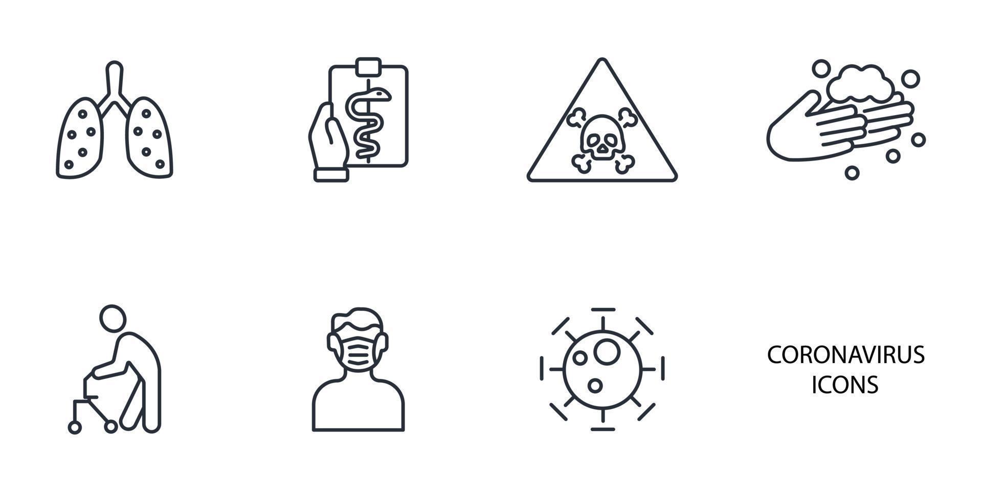 Epidemic coronavirus 2019-nCoV in Wuhan icons set . Epidemic coronavirus 2019-nCoV in Wuhan pack symbol vector elements for infographic web