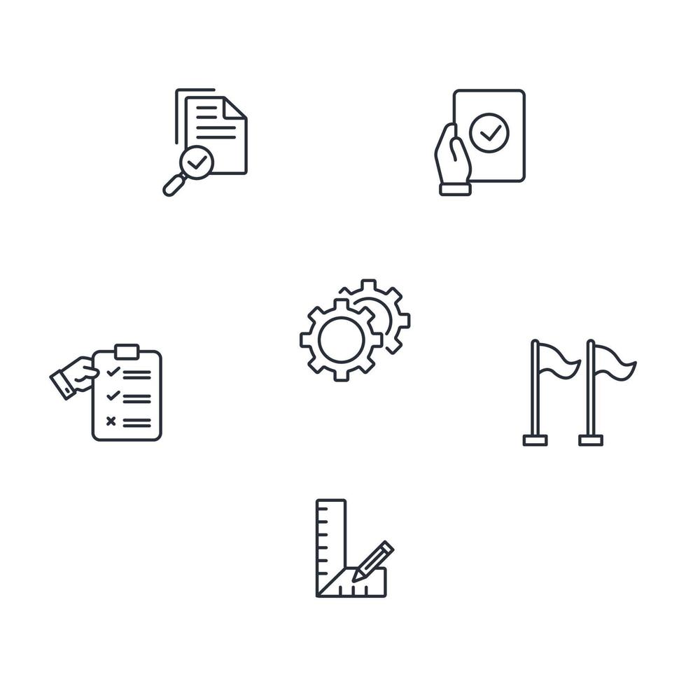 monitoring process icons set . monitoring process pack symbol vector elements for infographic web