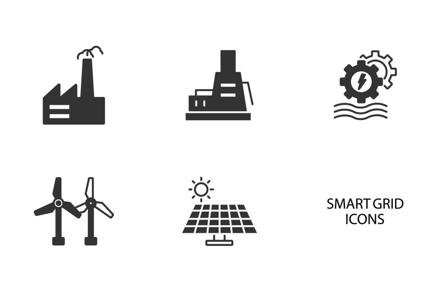 smart grid network icons set . smart grid network pack symbol vector elements for infographic web