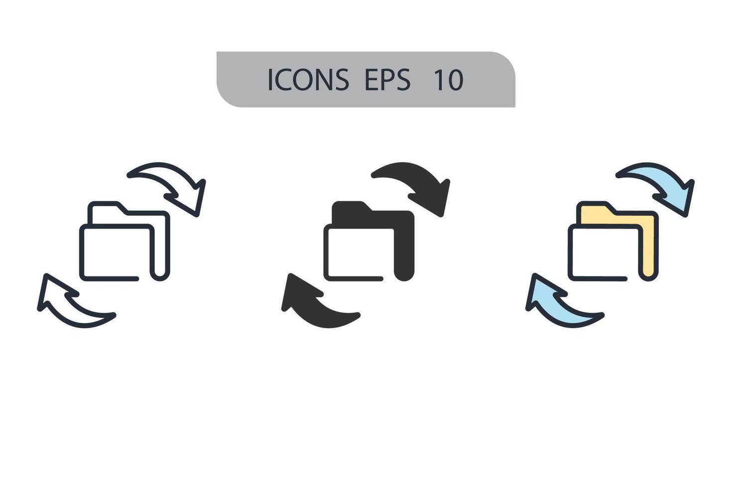 iconos de base de datos símbolo elementos vectoriales para web infográfico vector