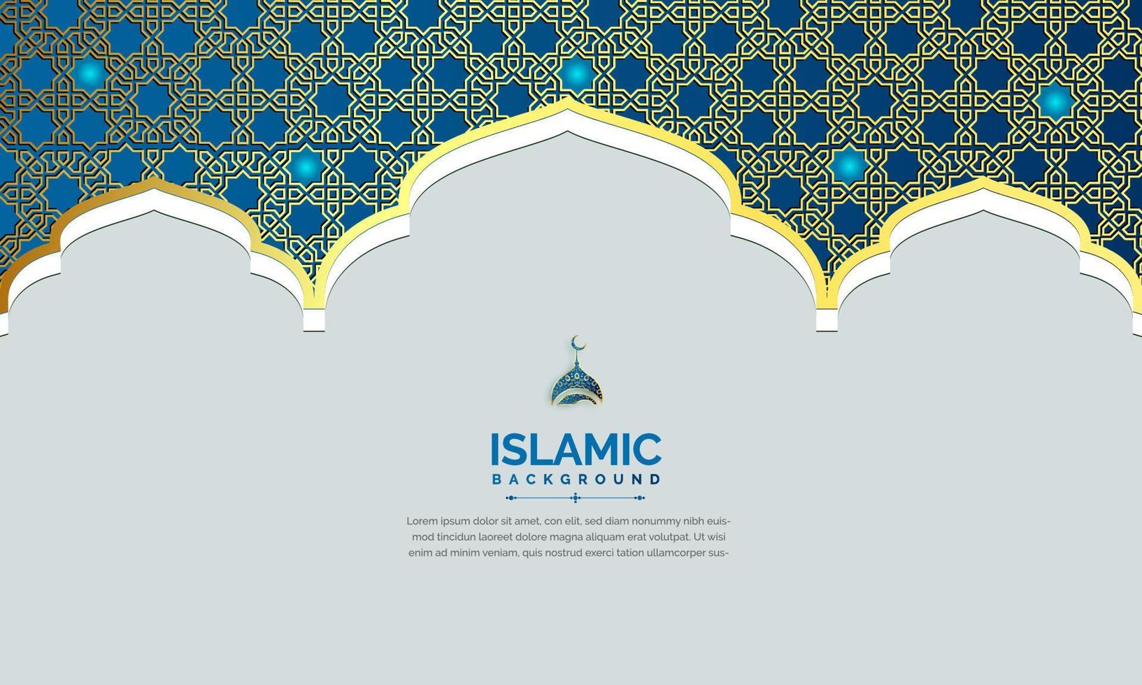 fondo islámico ornamental de lujo árabe con adorno decorativo vector