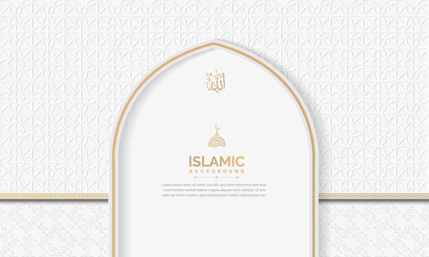 islamicluxury fondo islámico ornamental con adorno decorativo patrón islámico vector