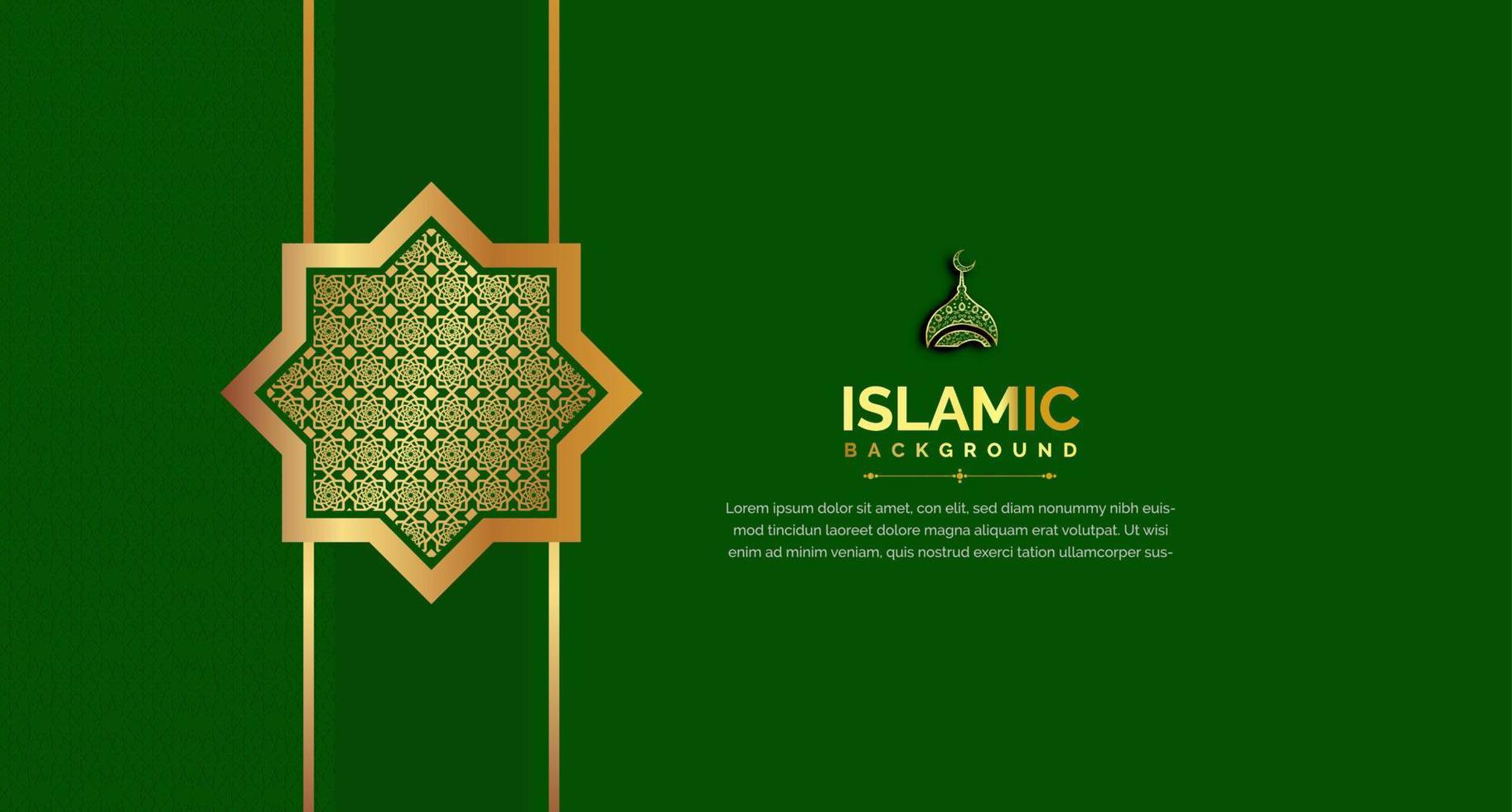 fondo islámico ornamental de lujo árabe vector