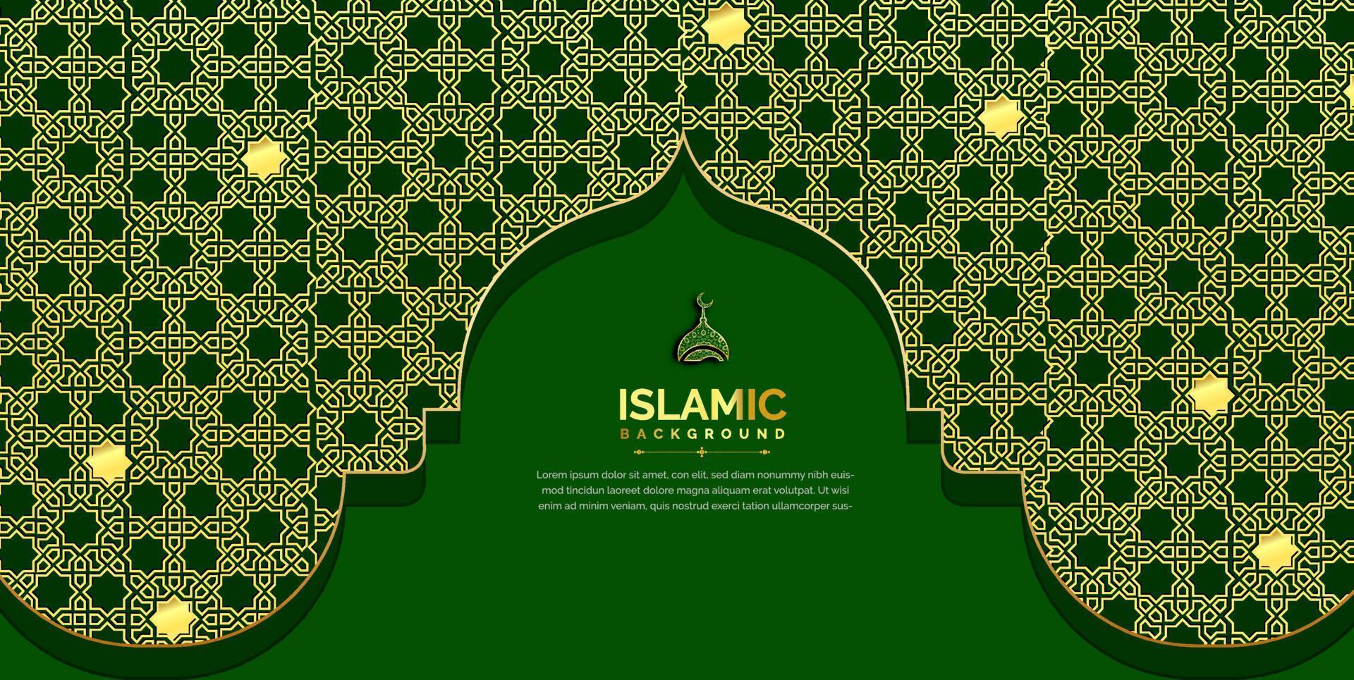 Arabic background or banner with beautiful pattern vector