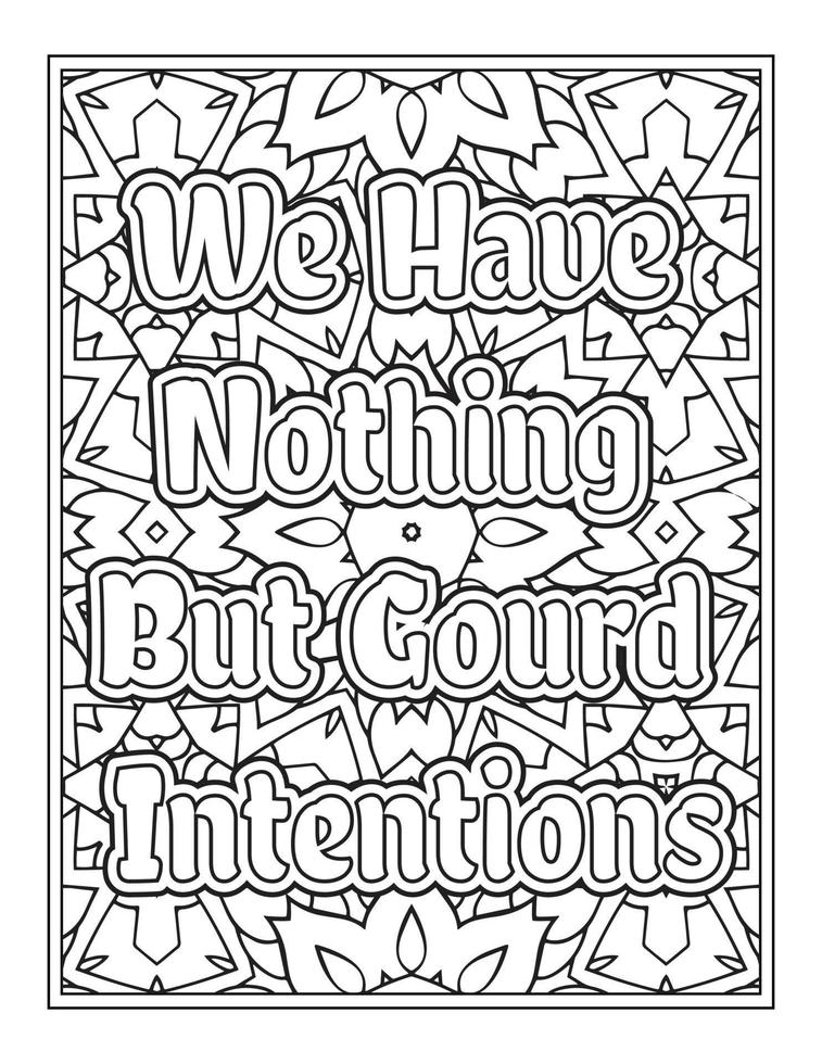 Christmas Quotes Coloring Book Page, inspirational words coloring book pages design. Positive Quotes design vector