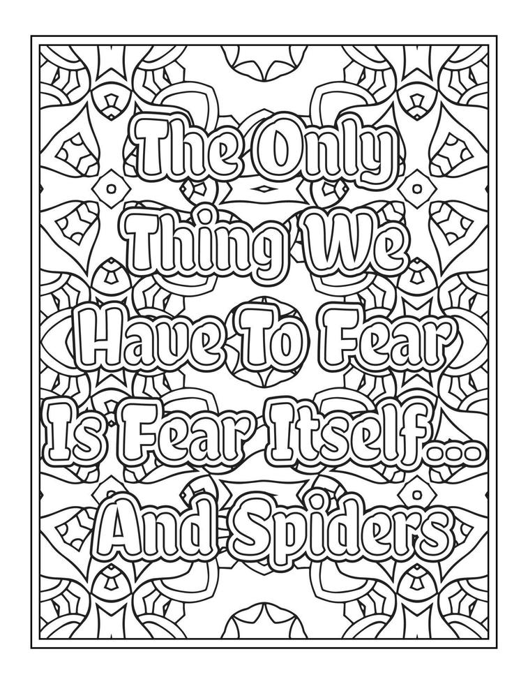 Christmas Quotes Coloring Book Page, inspirational words coloring book pages design. Positive Quotes design vector