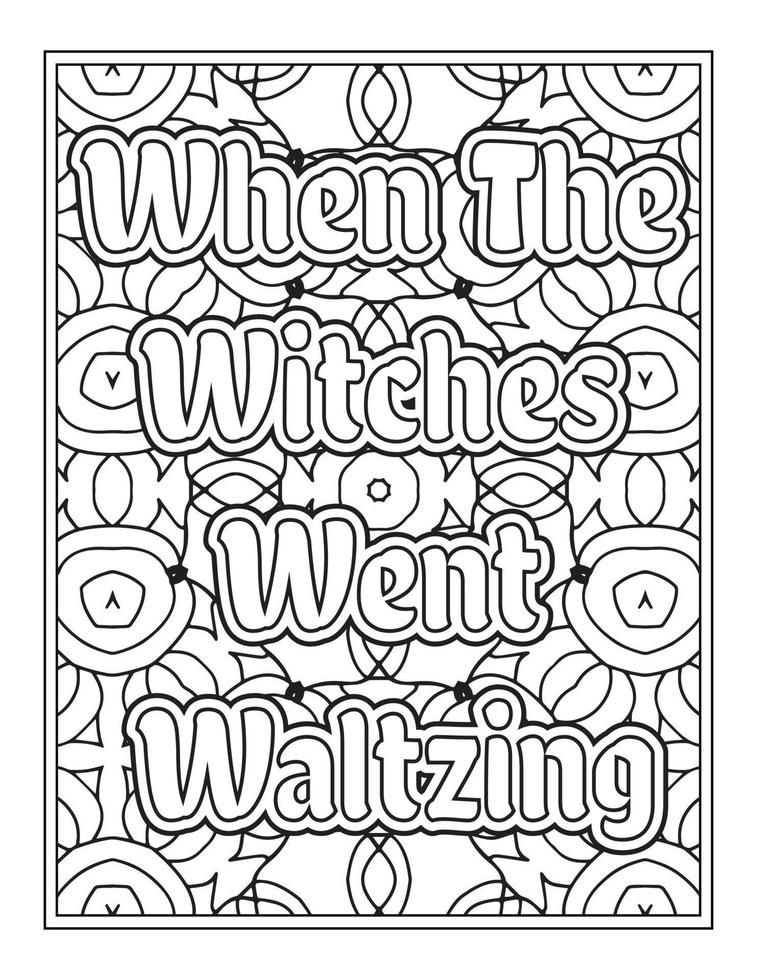 Christmas Quotes Coloring Book Page, inspirational words coloring book pages design. Positive Quotes design vector