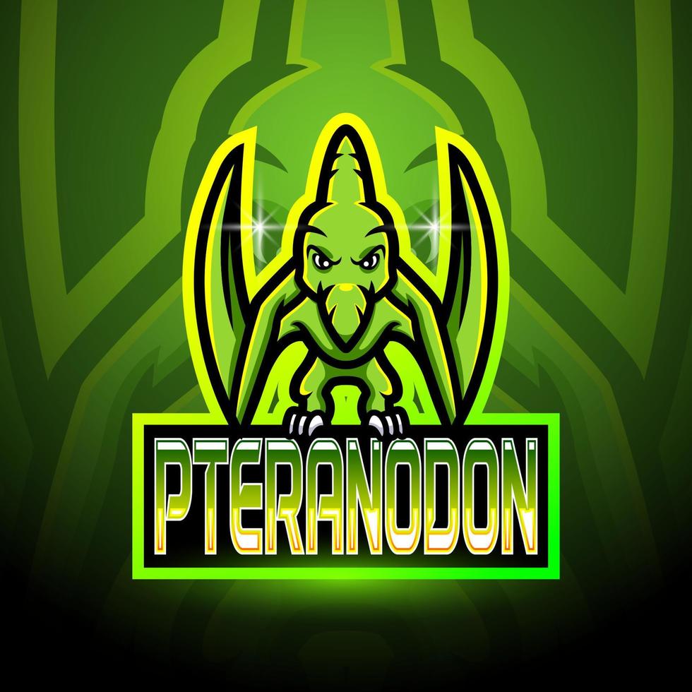 Pteranodon esport logo mascot design vector