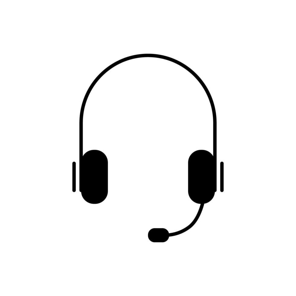 Technology headset icon outline vector