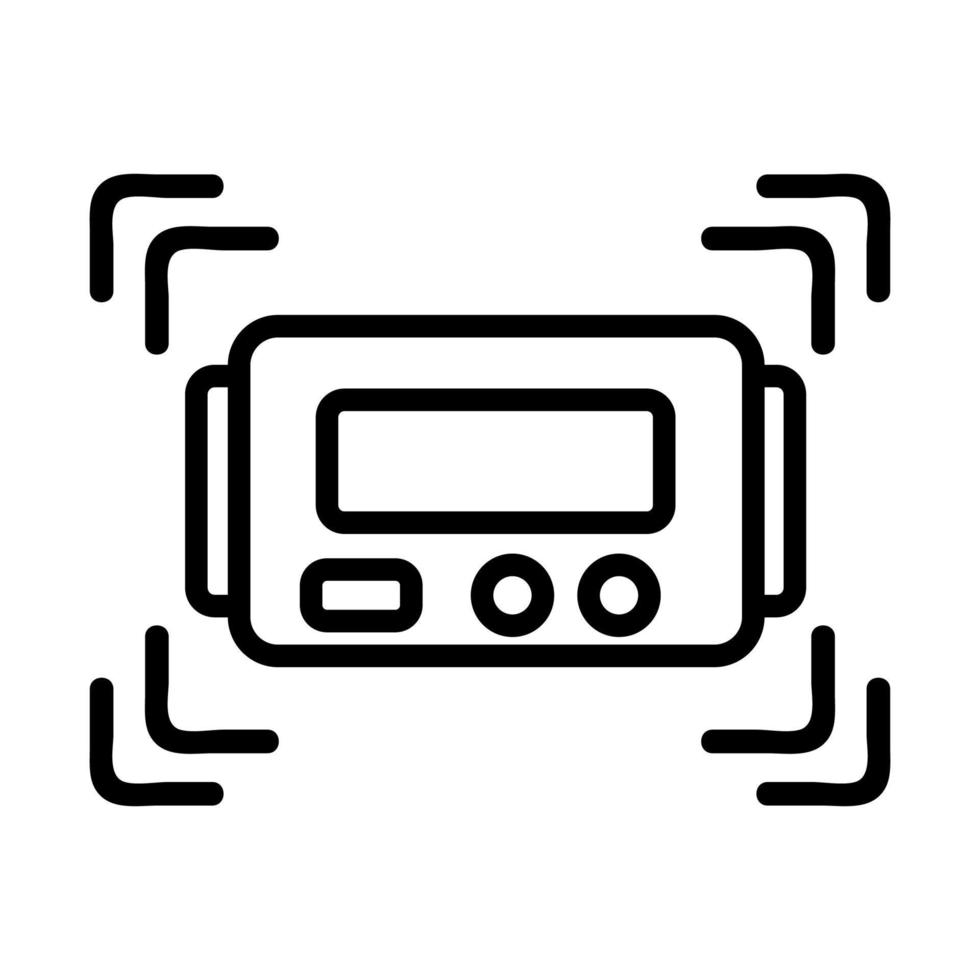 oven indicator icon vector outline illustration