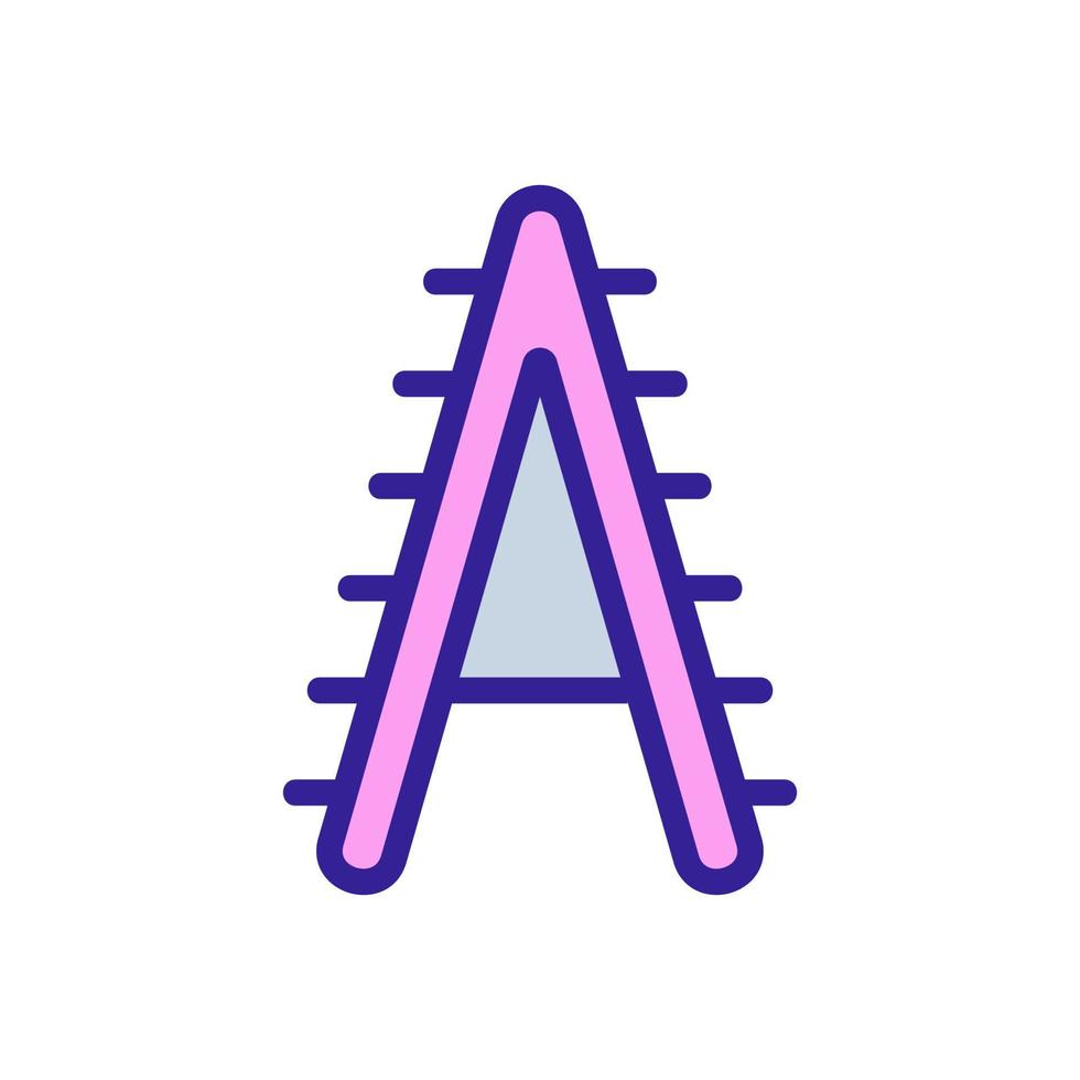 staircase side view icon vector outline illustration