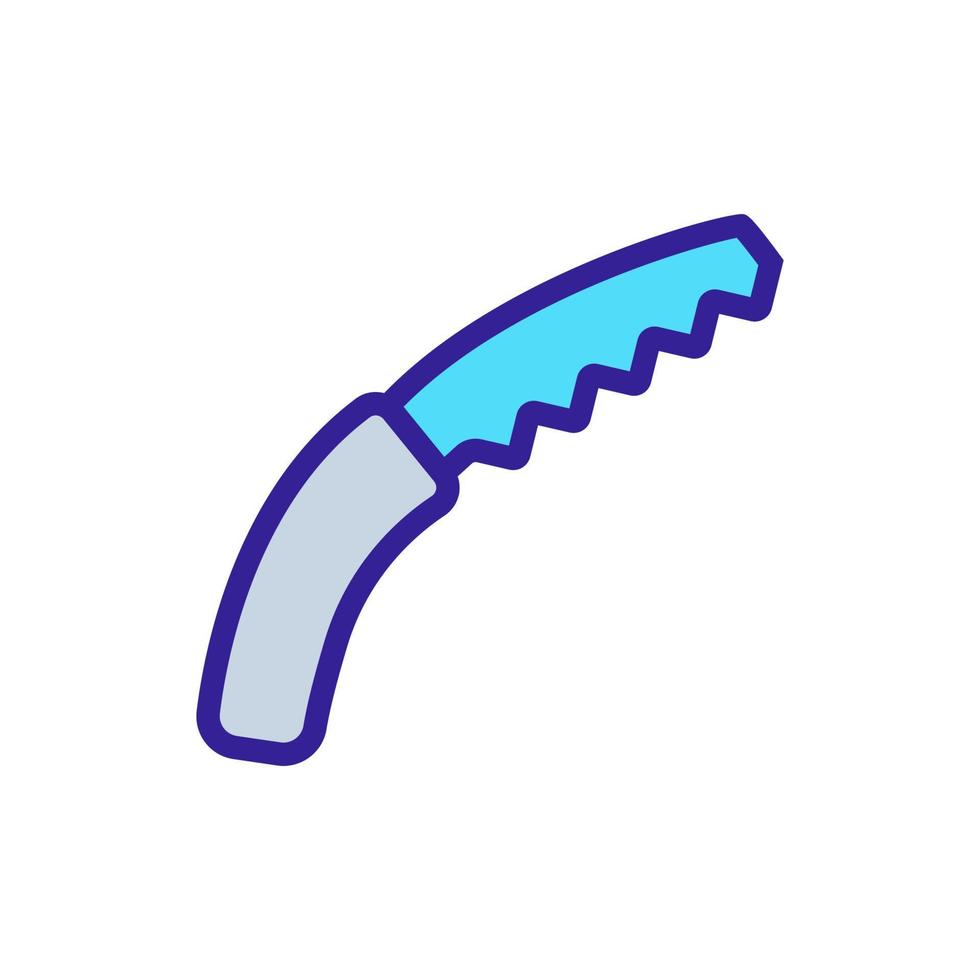 zigzag garden knife icon vector outline illustration