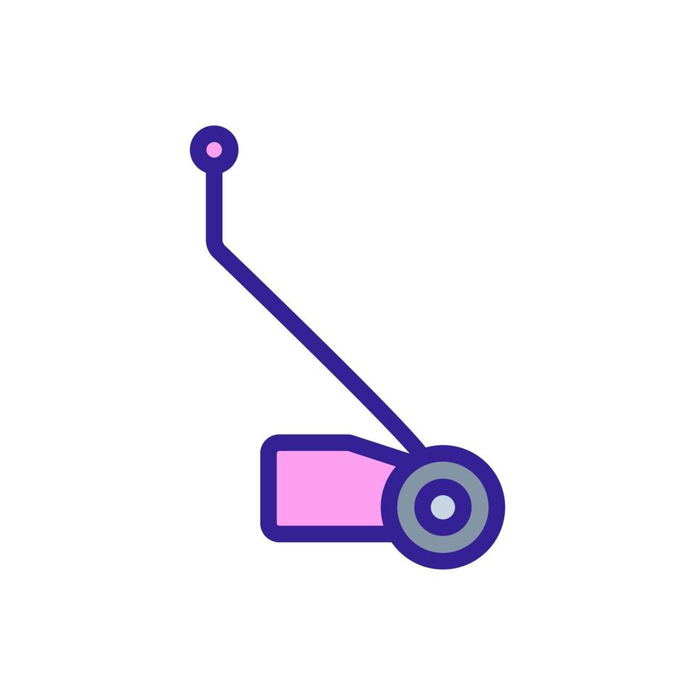 manual high grass mower icon vector outline illustration