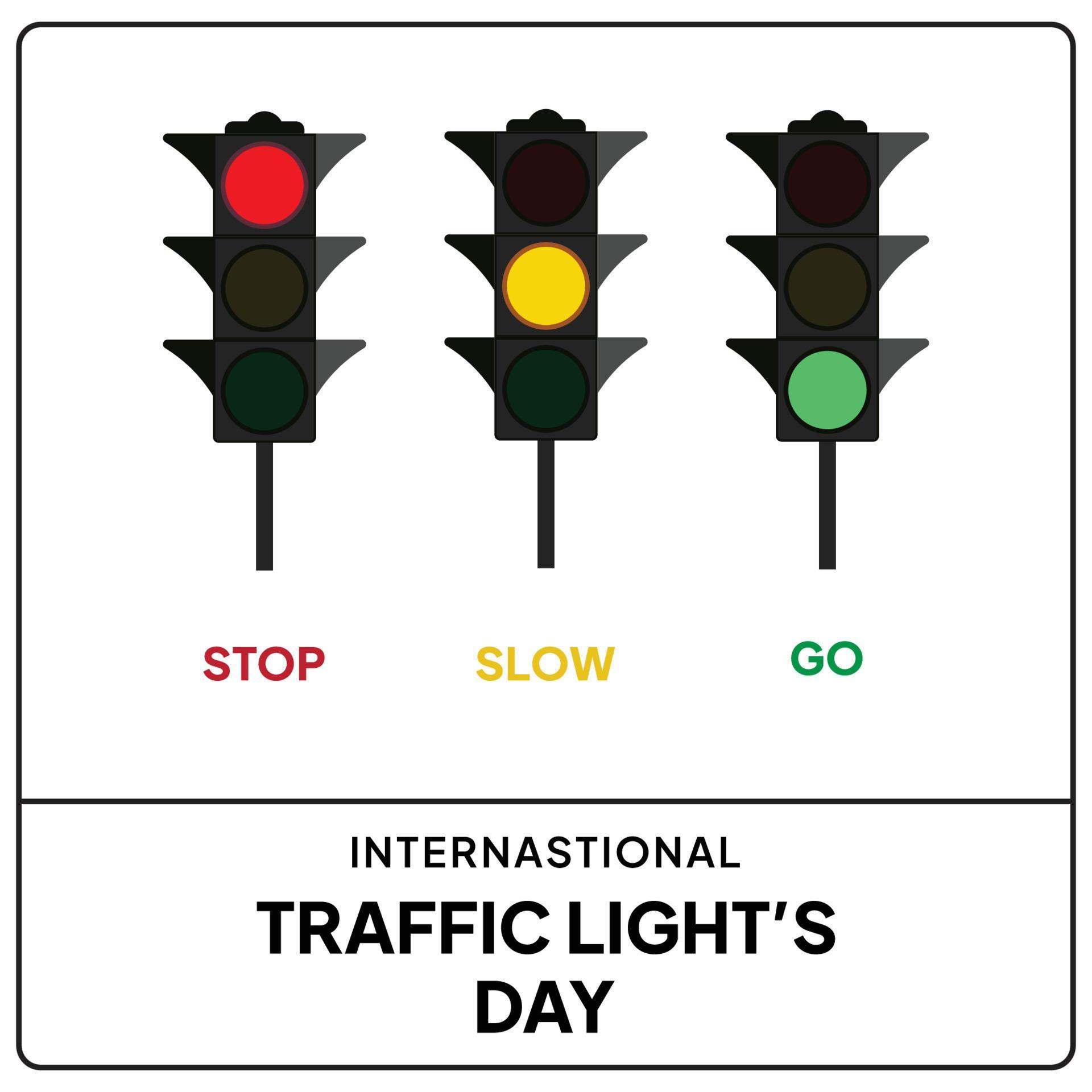 International Traffic Light Day. August 5th. Templates for background