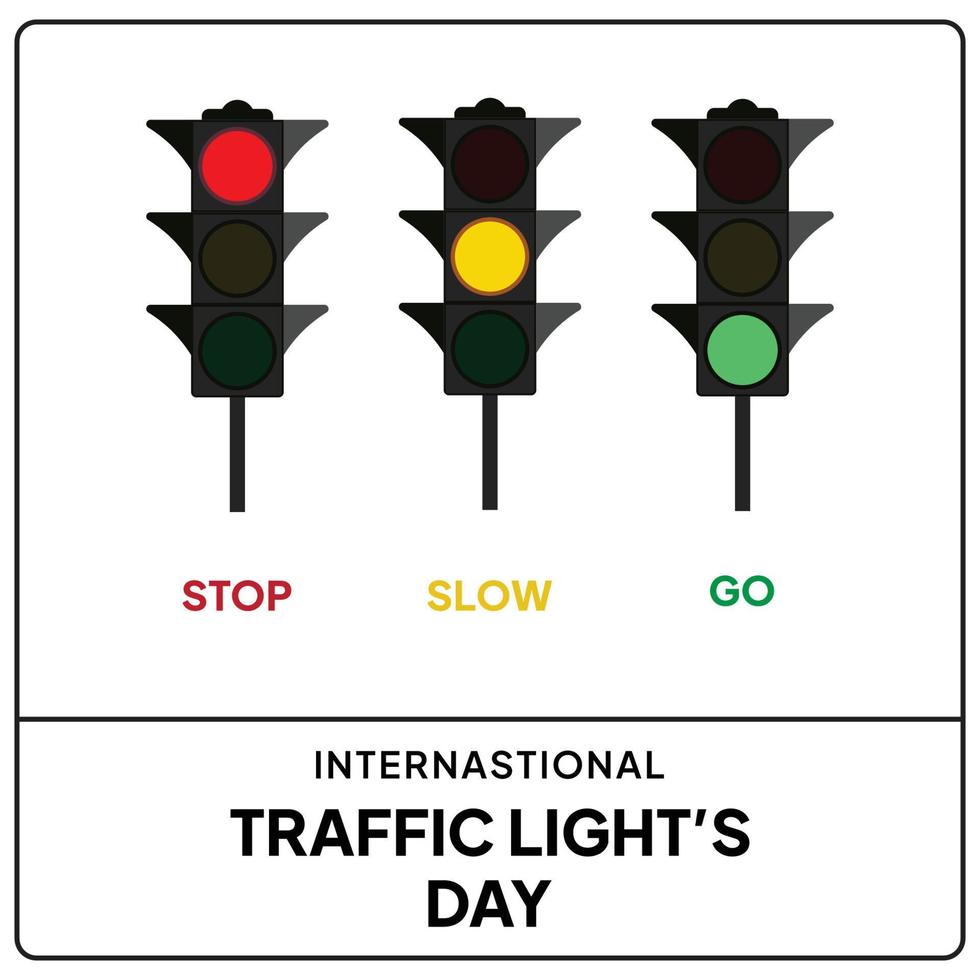 International Traffic Light Day. August 5th. Templates for background, banner, card, poster with text inscription. vector